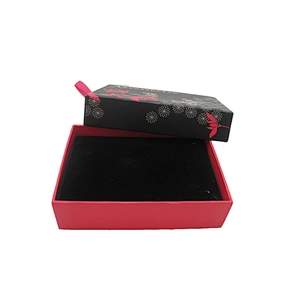 Custom Logo Bracelet Ring Paper Gift Jewelry Box Necklace Drawing Box With Black Foam For Jewelry Packaging