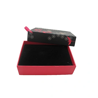Custom Logo Bracelet Ring Paper Gift Jewelry Box Necklace Drawing Box With Black Foam For Jewelry Packaging