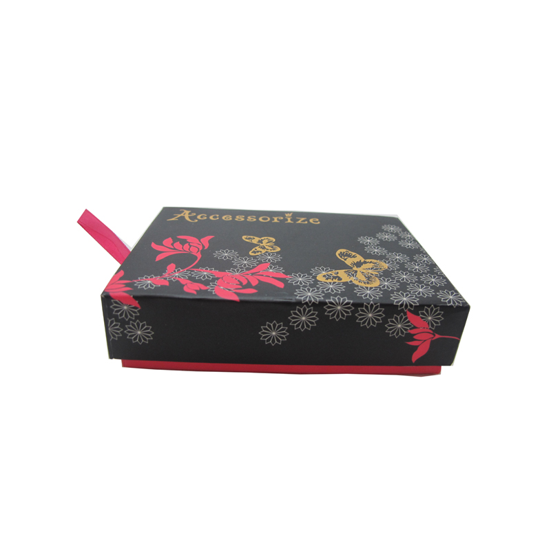 Custom Logo Bracelet Ring Paper Gift Jewelry Box Necklace Drawing Box With Black Foam For Jewelry Packaging